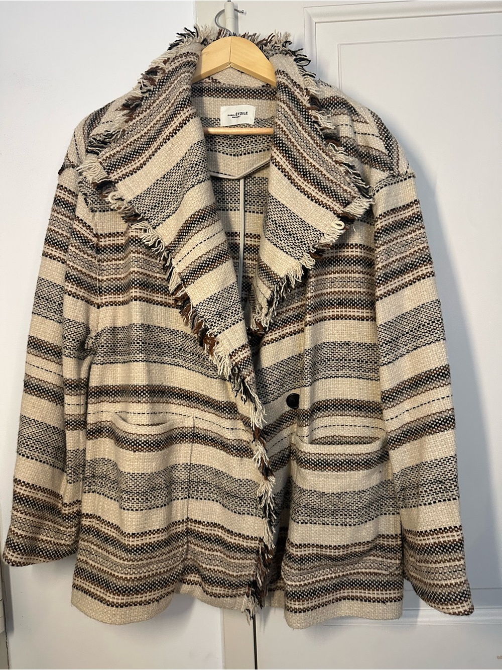 ISABEL MARANT ETOILE Josia Wool-Blend Striped Coat